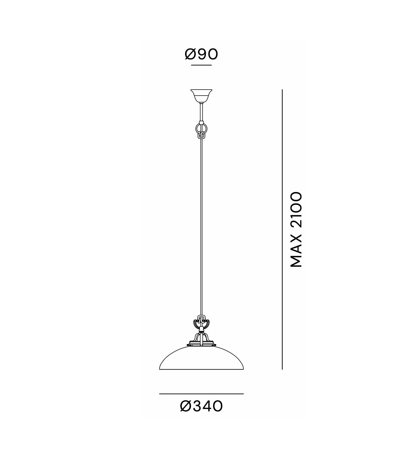 Country Curve Pendant Light by Il Fanale