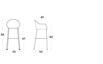 Avril Oak Counter Stool