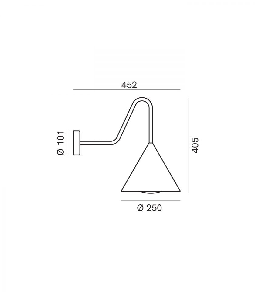 Cone Outdoor Wall Light by Il Fanale