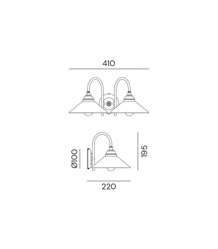 Tabia 2 Light Wall Light BY Il Fanale