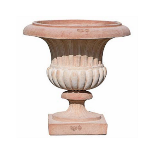 Alzata A Mughetto Scanalata - Fluted Vase with Foot