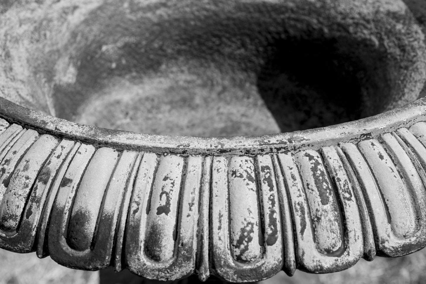 Cast Iron Urn on Plinth