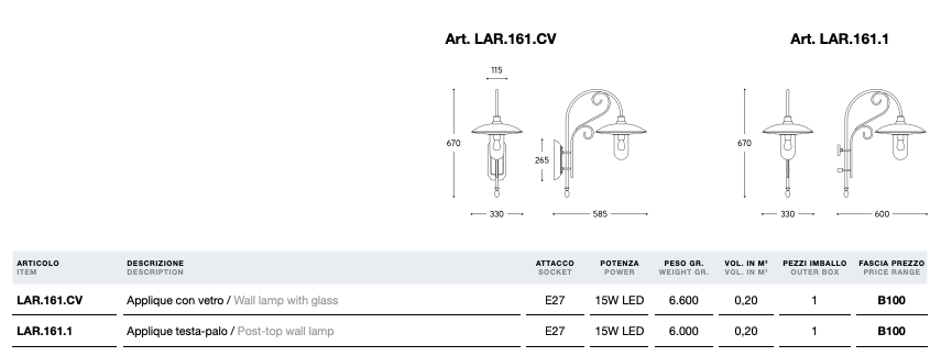 The Otello Wall Light by Aldo Bernardi