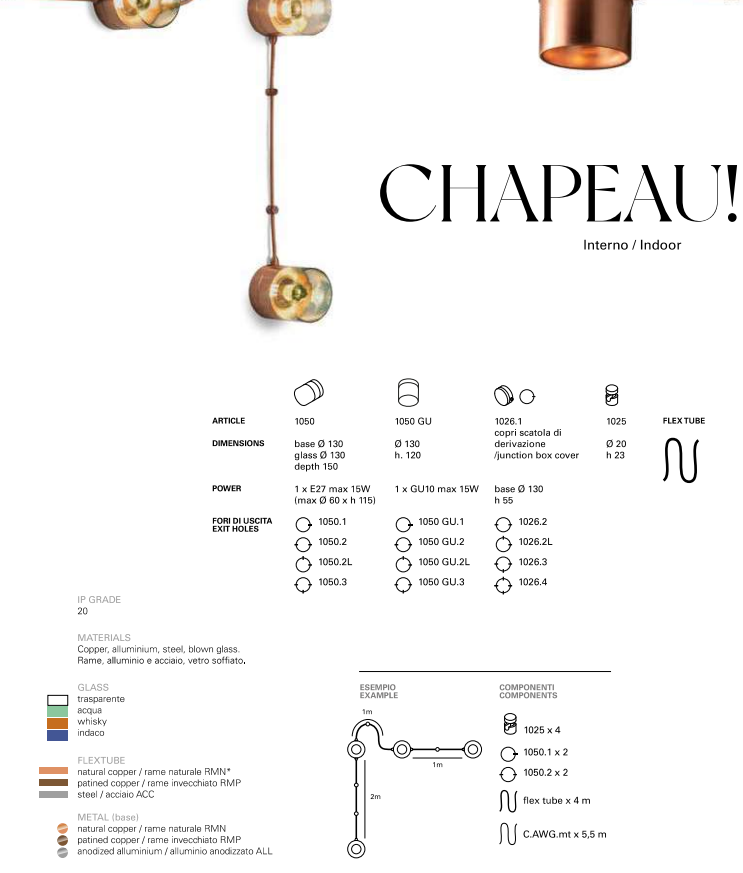 Chapeau Indoor Lamp 1050