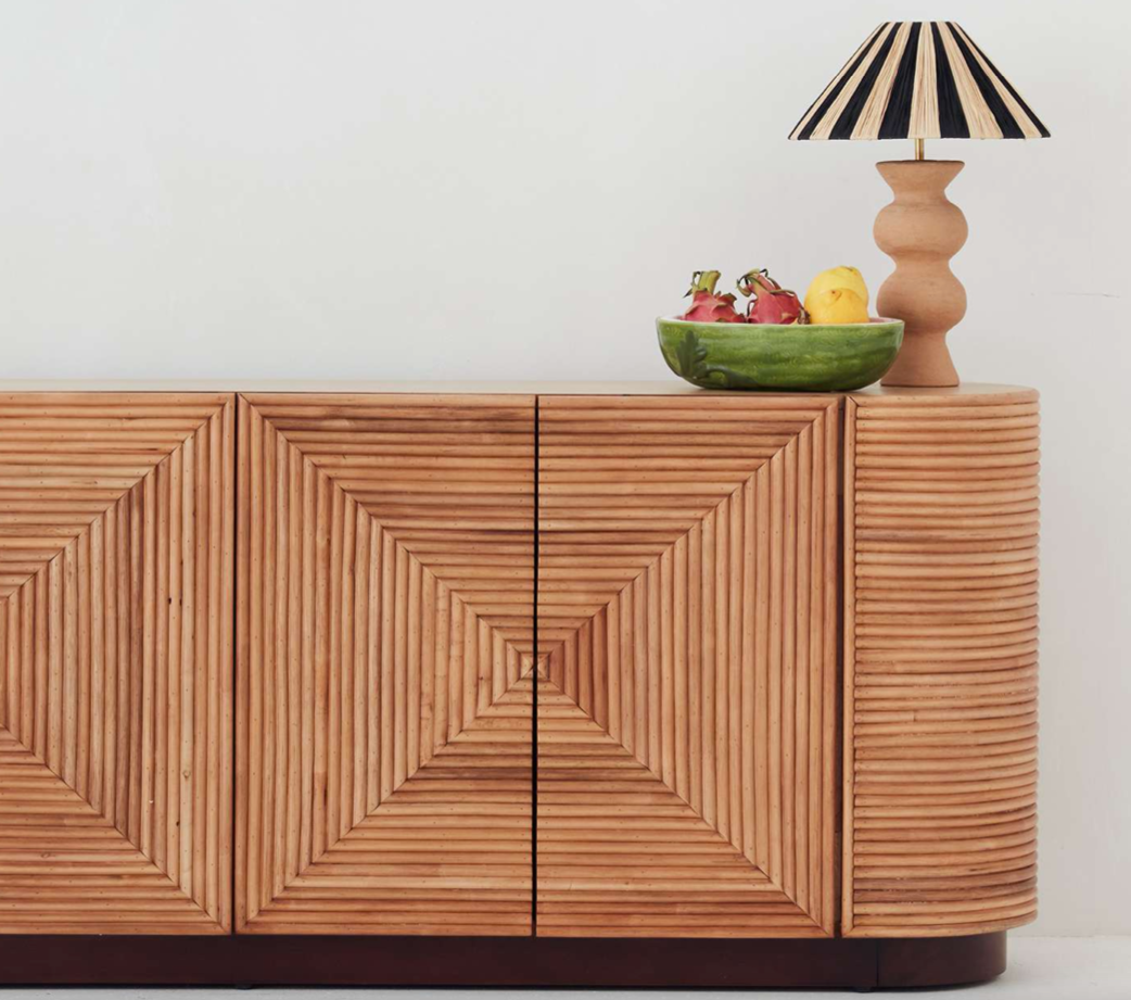Panama Rattan 4 Door Console