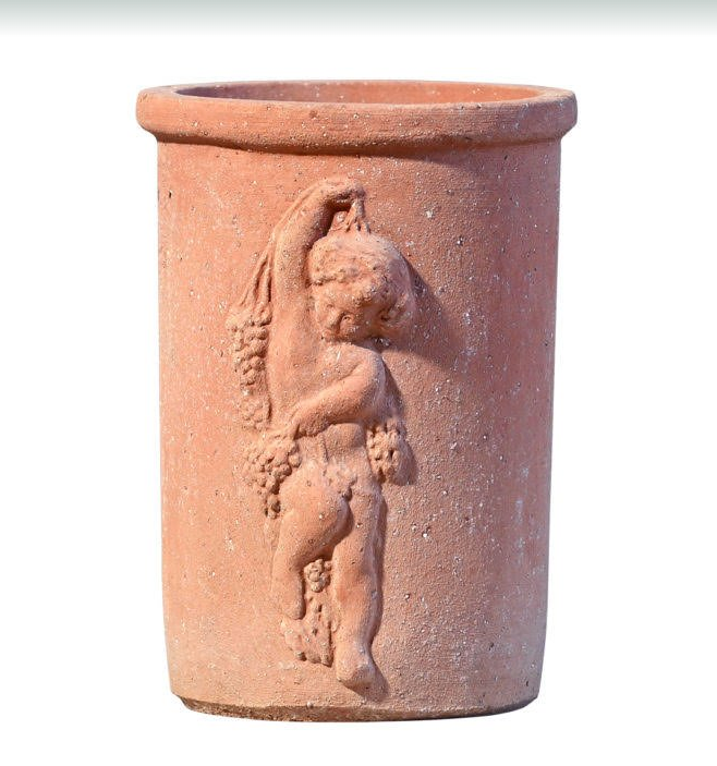 Portabottiglie Chianti Putto - Terracotta Wine Bucket with Cherub