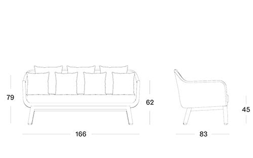 Alex Lounge Sofa - Two Timber Colour Options