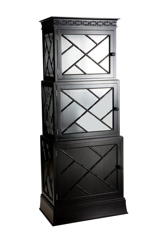 Bamboo Look Petite Display Cabinet