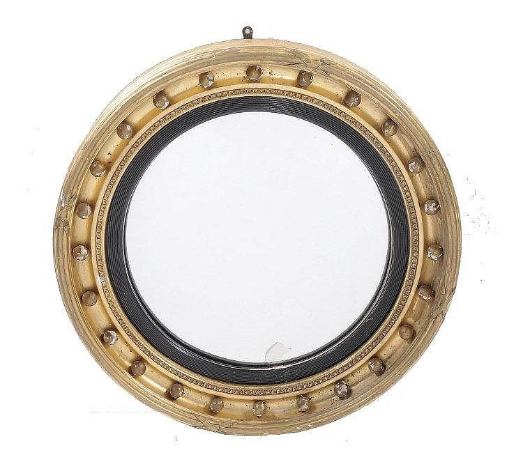 English Regency Convex Mirror
