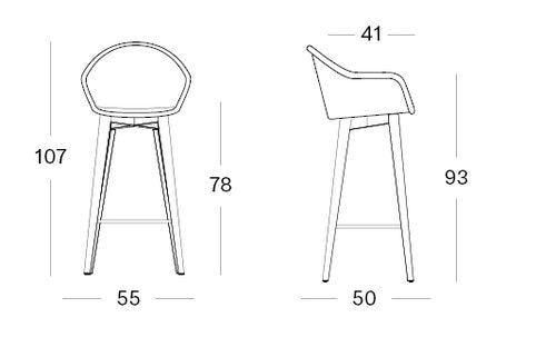 Edgard Counter Stool Teak