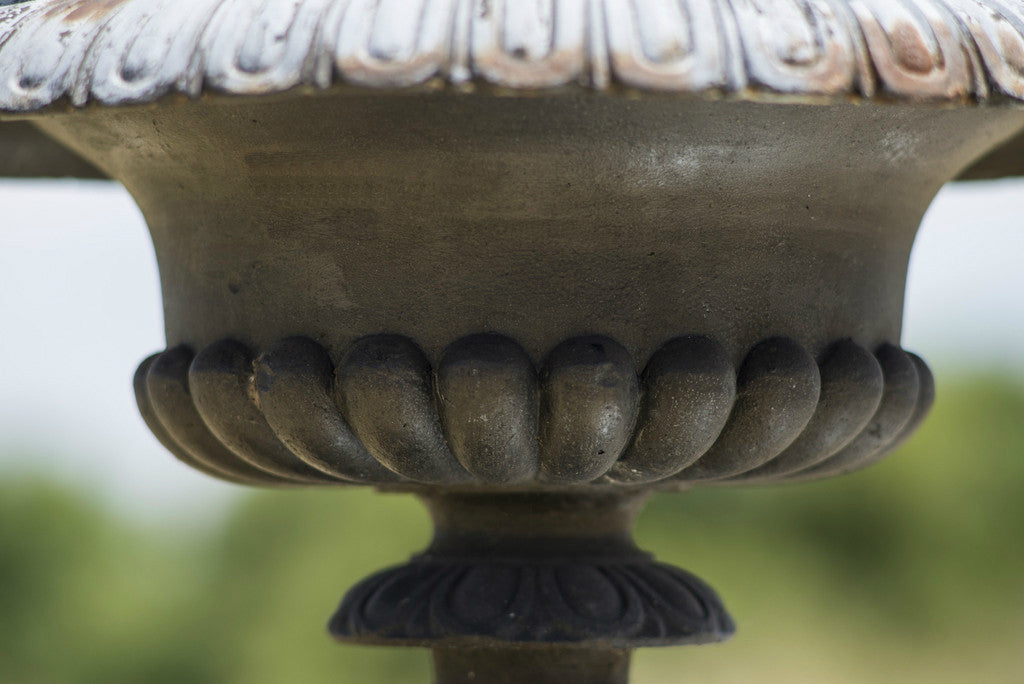 Cast Iron Urn on Plinth