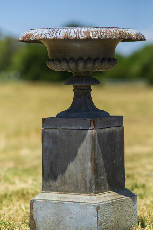 Cast Iron Urn on Plinth