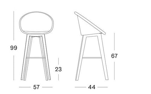 Joe Oak Counter Stool