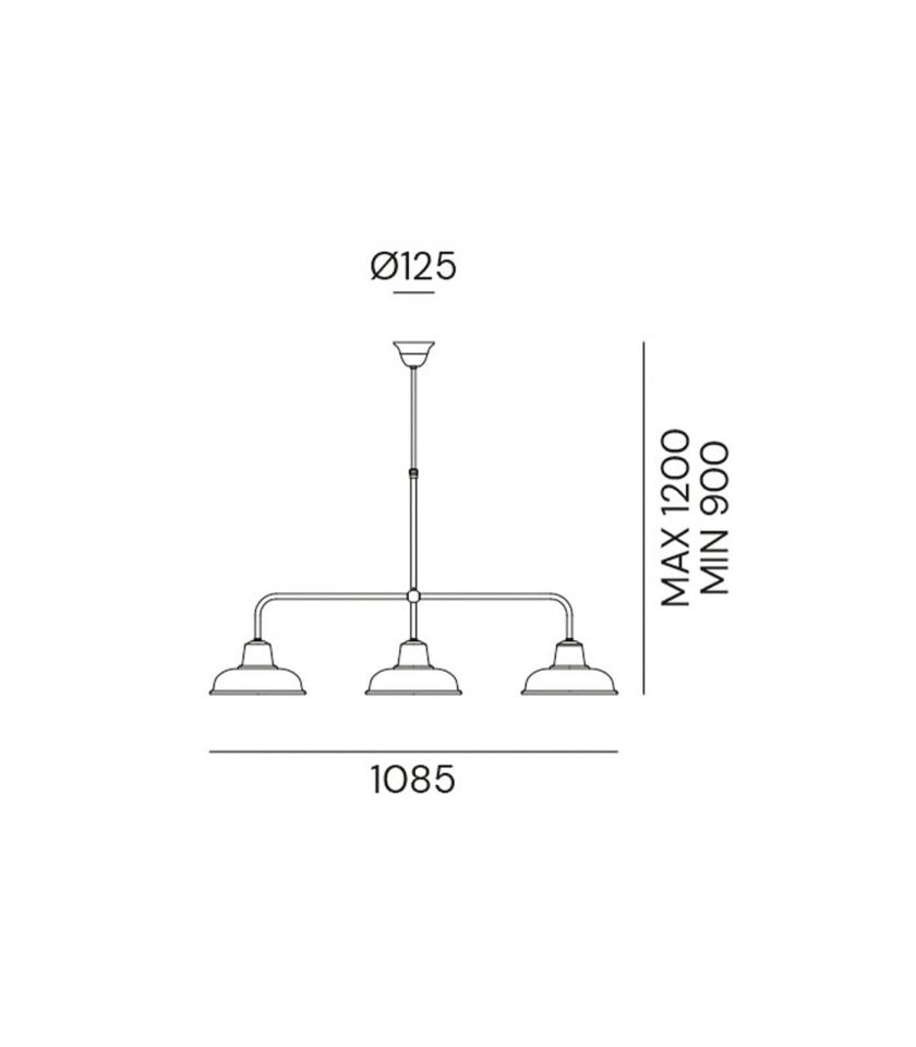 Contrada 3 Light Pendant