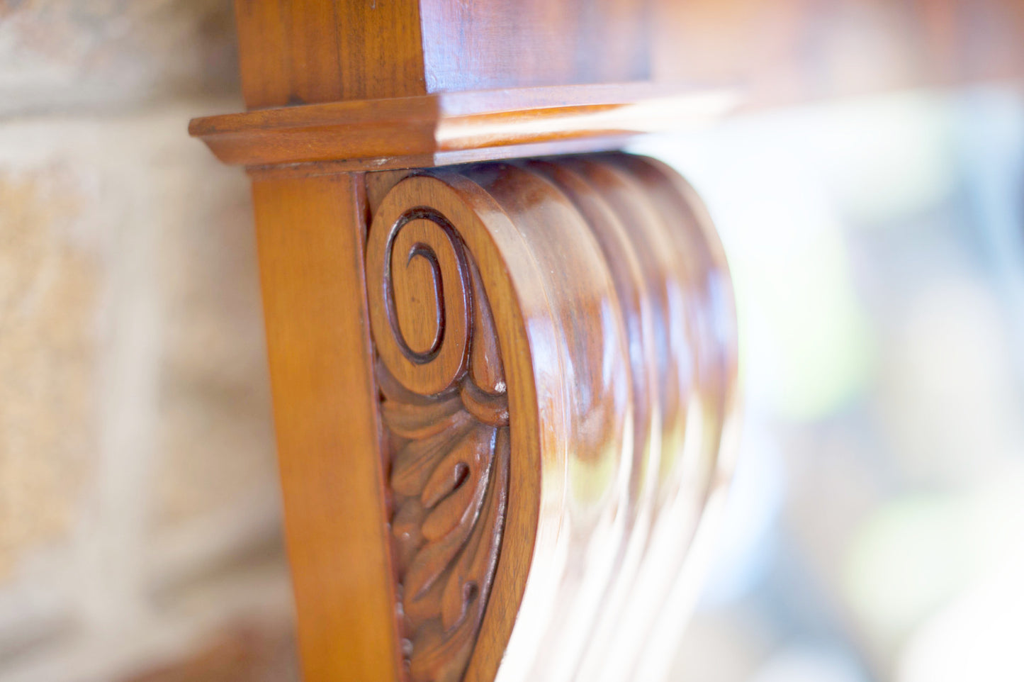 19th Century Mahogany Pier Mirror with Console