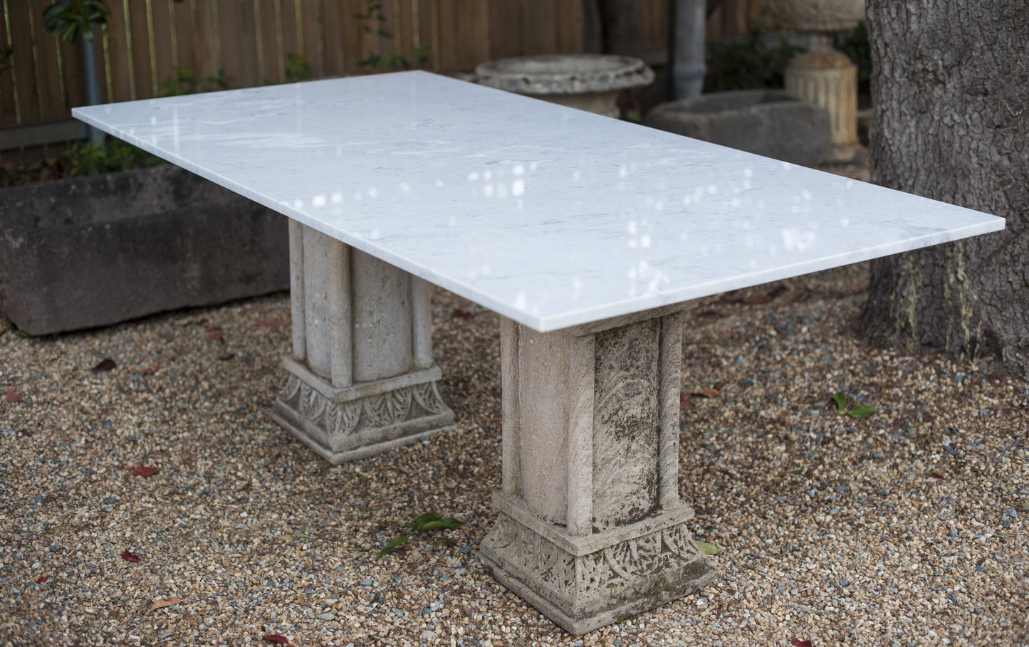 Carved Stone & Marble Table