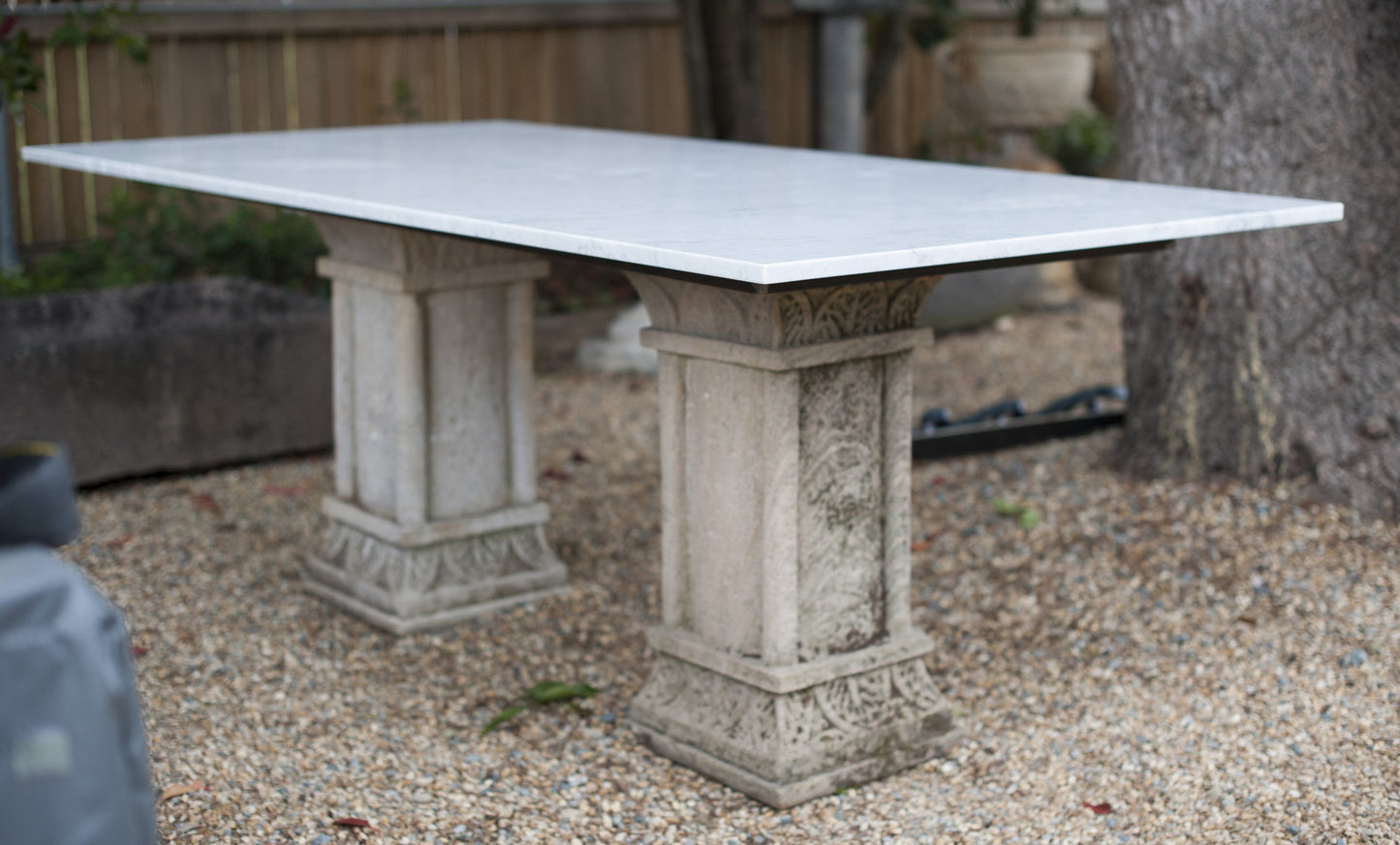 Carved Stone & Marble Table