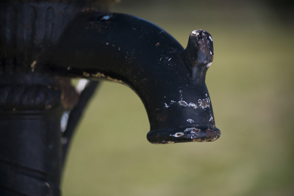 Cast Iron Pump and Stone Trough