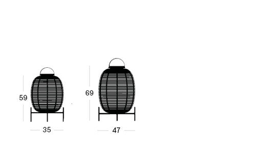 Tika Lantern Steel Base (Two Sizes)