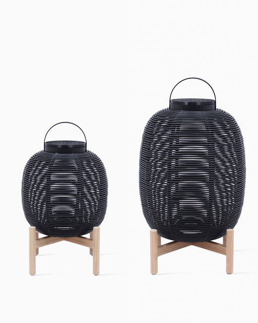 Tika Lantern Teak Base (Two Sizes)