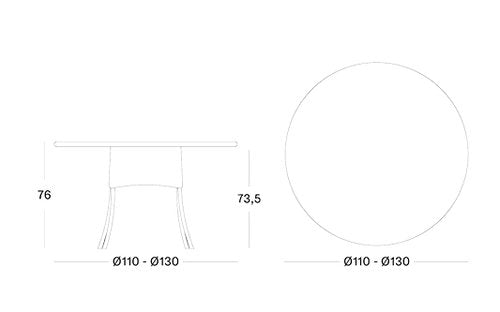 Nimes Round Dining Table - Three Sizes