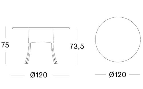 Safi Dining Table Round 120