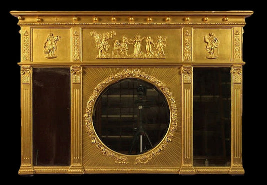 English Overmantle Mirror